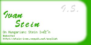 ivan stein business card